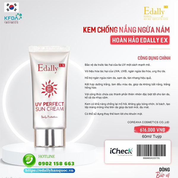 Kem chống nắng ngừa nám hoàn hảo Edally EX Hàn Quốc nhập khẩu chính hãng