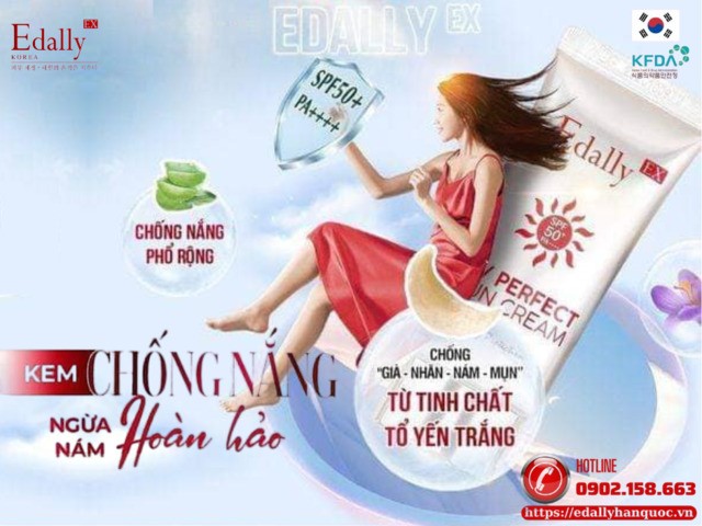 Kem chống nắng ngừa nám hoàn hảo Edally EX – Bảo vệ da toàn diện trước tác động của tia UVA và UVB