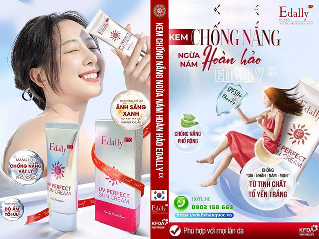 Kem chống nắng ngừa nám Edally EX - Sản phẩm nên có trong quy trình cải thiện thâm mụn nâu đen