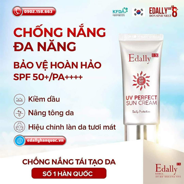 Kem chống nắng ngừa nám hoàn hảo Edally EX Hàn Quốc nhập khẩu chính hãng