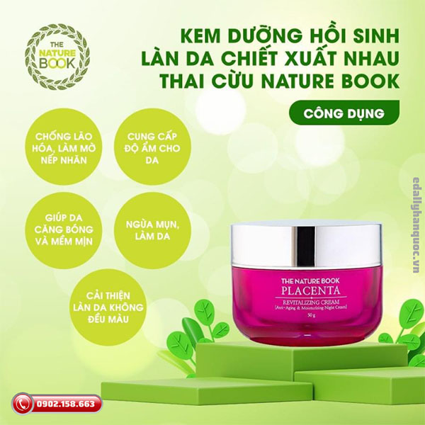 Kem dưỡng hồi sinh làn da Placenta Nature Book- Giải pháp hoàn hảo cho làn da tươi trẻ