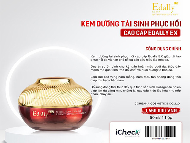 Tác dụng của Kem dưỡng tái sinh phục hồi cao cấp Edally EX trong Bộ sản phẩm dưỡng trắng da cao cấp Edally EX Hàn Quốc