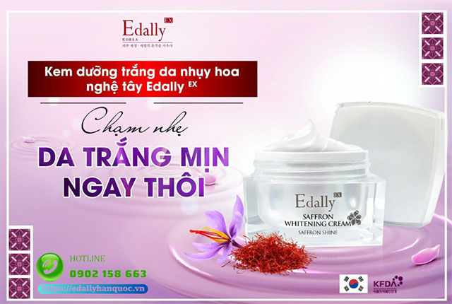 Kem dưỡng trắng da chiết xuất nhụy hoa nghệ tây Edally EX Hàn Quốc nhập khẩu chính hãng