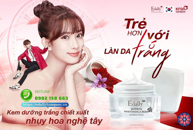 Kem dưỡng trắng da nhụy hoa nghệ tây Edally EX - Sản phẩm dưỡng sáng, mờ thâm cho làn da nhạy cảm