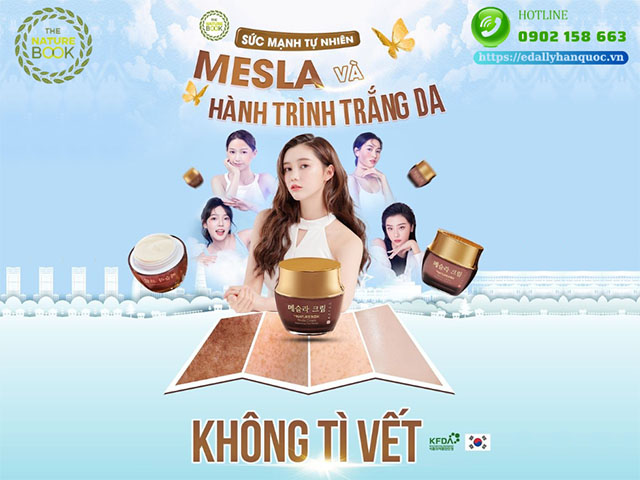 Sức mạnh từ Kem dưỡng trị nám tự nhiên Mesla Nature Book Hàn Quốc và hành trình trắng da không tì vết