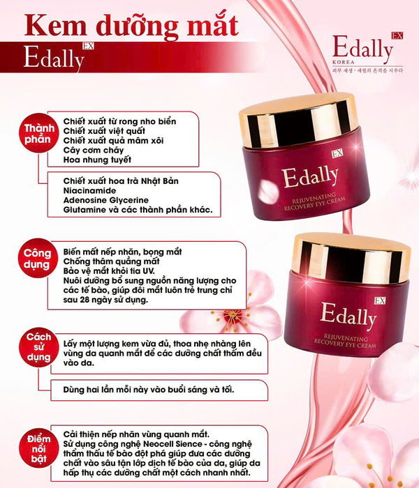 Công dụng của Kem dưỡng mắt Edally EX Hàn Quốc Công dụng của Kem dưỡng mắt Edally EX Hàn Quốc