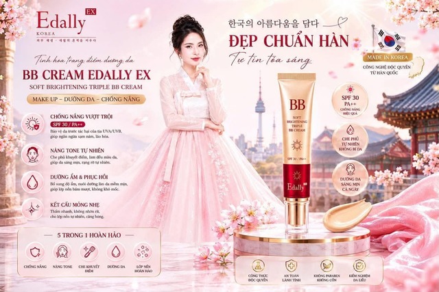 Kem nền BB làm sáng bừng làn da gấp 3 lần Edally EX Hàn Quốc