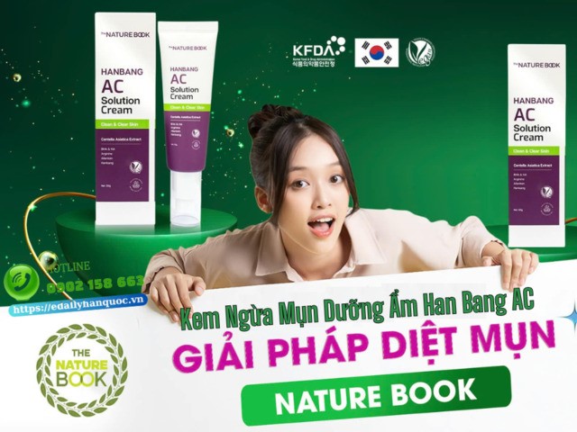 Kem ngừa mụn dưỡng ẩm han bang AC The Natue Book Hàn Quốc nhập khẩu, chính hãng