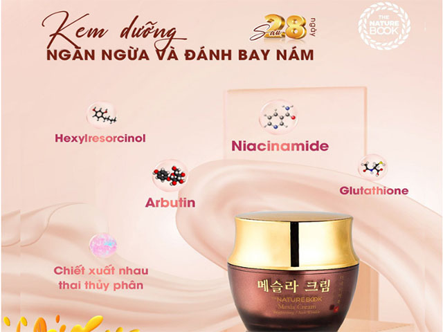 Thành phần của Kem ngừa nám dưỡng trắng da The Nature Book Hàn Quốc