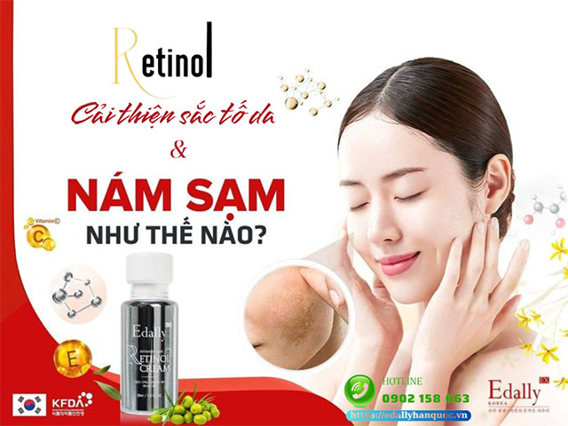 Cải thiện tăng sắc tố da cho mẹ bầu sau sinh không thể thiếu Kem Retinol Edally EX trong routine skincare