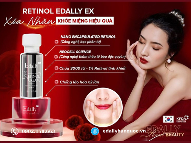 Kem Retinol Edally EX - Xóa Nếp Nhăn Khóe Miệng Hiệu Quả