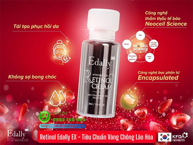 Kem Retinol Edally EX Hàn Quốc với công nghệ kép tiên tiến và vượt trội