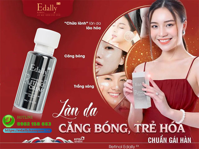 Kem Retinol Edally EX - Làn da căng bóng chuẩn gái Hàn