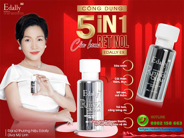 Kem Retinil Edally EX Hàn Quốc - Giải pháp toàn diện trong skincare cho làn da dầu, da mụn