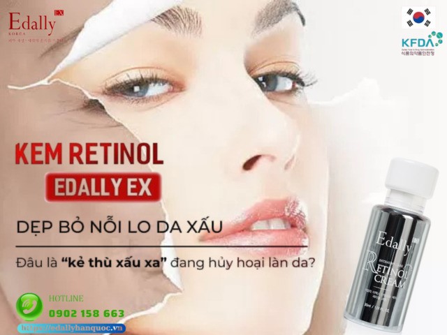 Kem Retinol Edally EX hàn Quốc - Siêu chiến binh dẹp bỏ nỗi lo da xấu