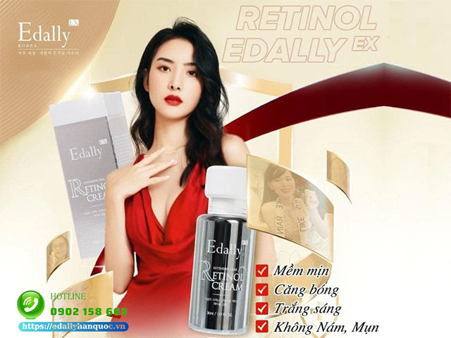 Kem Retinol Edally EX là sản phẩm chứa thành phần Retinol 1% giúp trị mụn trứng cá hiệu quả