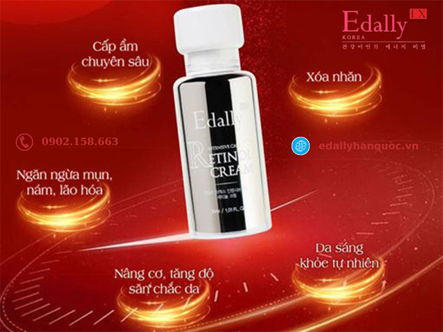 Kem Retinol Edally EX Hàn Quốc giúp nâng cấp toàn diện 5 chỉ số cho làn da