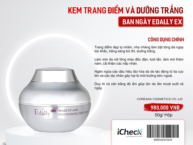 Tác dụng của Kem trang điểm dưỡng trắng da Edally EX trong Bộ sản phẩm trang điểm dưỡng trắng da chống nắng Edally EX