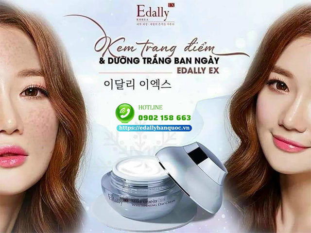 Kem trang điểm dưỡng trắng da ban ngày Edally EX là sản phẩm có hàm lượng chiết xuất Nha Đam nổi bật