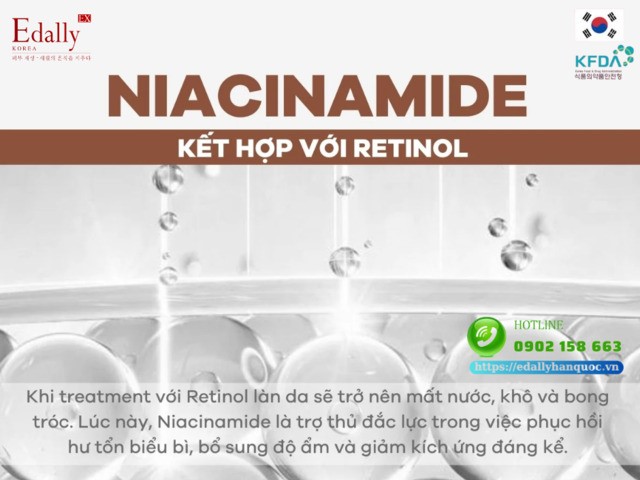 Niacinamide với Retinol là sự kết hợp hoàn hảo cho làn da lão hóa và tăng sắc tố