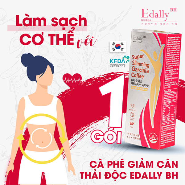 Khởi động bữa ăn sáng lành mạnh với Cà phê thải độc giảm cân Edally Super Slimming Garcinia, giúp cơ thể thải độc, giảm cân, chống căng thẳng, mệt mỏi