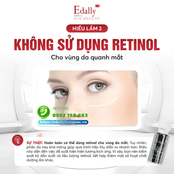 Có phải không sử dụng được Retinol cho vùng da quanh mắt?