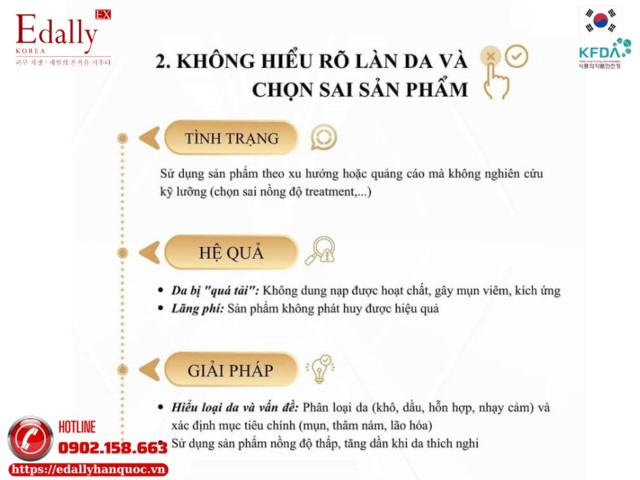 Không hiểu rõ làn da và chọn sai sản phẩm gây kích ứng da