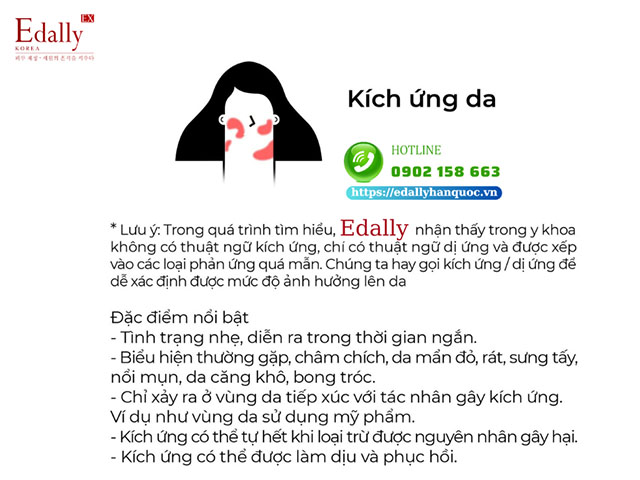 Dấu hiệu của kích ứng da do dùng Mỹ phẩm