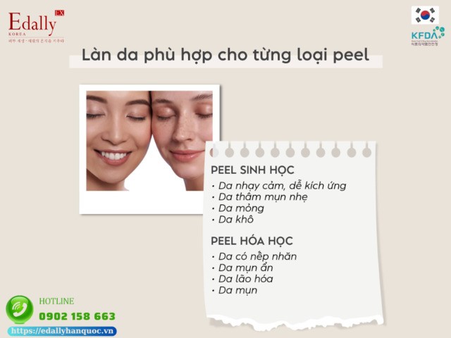 Làm sao để biết làn da của mình phù hợp với Peel da sinh học hay Peel da hóa học?