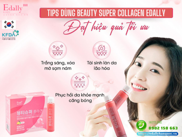 Liệu trình sử dụng nước uống Nước uống Beauty Super Collagen Edally Hàn Quốc đạt hiệu quả tối ưu nhất