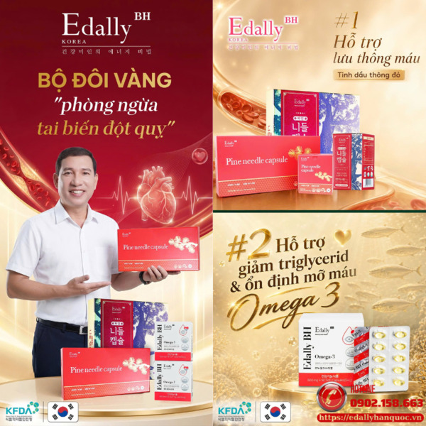 Lợi ích khi kết hợp Tinh dầu thông đỏ và Omega-3 Edally để phòng ngừa tai biến đột quỵ