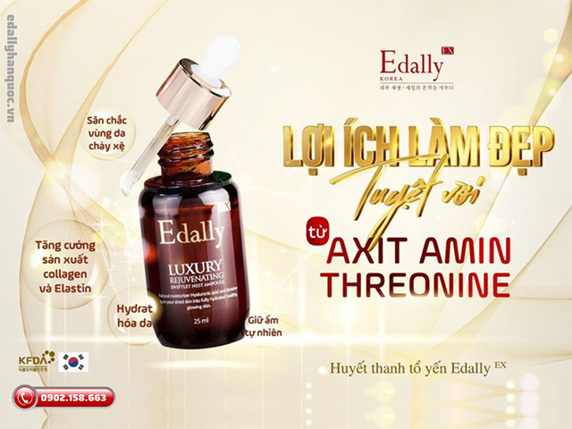 Lợi ích làm đẹp da tuyệt vời từ axit amin threonine trong Mỹ phẩm Edally EX