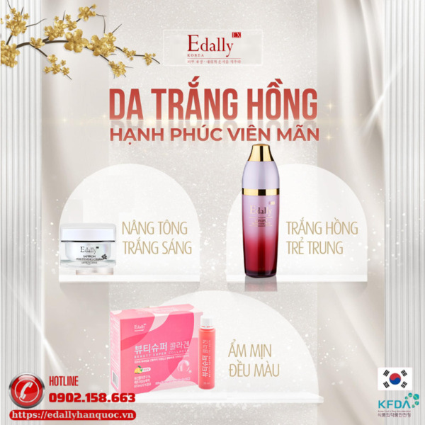 Luận tướng da trắng hồng - Hạnh phúc viên mãn cùng Mỹ phẩm Edally EX Hàn Quốc