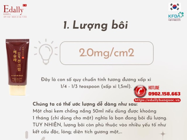 Lượng bôi kem chống nắng bao nhiêu là đủ?