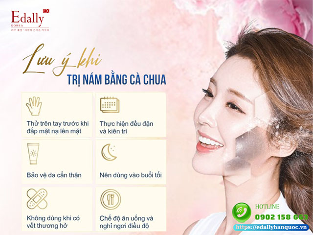 Lưu ý khi trị nám da 0 đồng bằng cà chua tại nhà