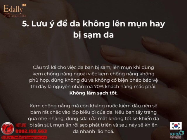 Lưu ý để sử dụng kem chống nắng da không lên mụn và thâm sạm