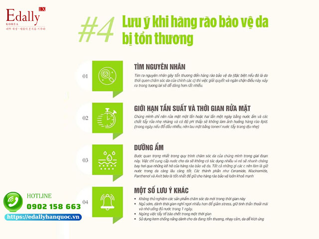 Lưu ý khi hàng rào bảo vệ da (Skin Barrier) bị tổn thương