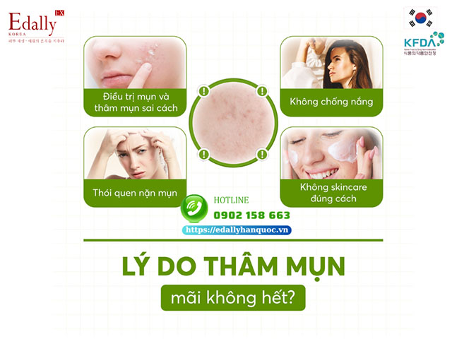 Lý do thâm mụn dai dẳng mãi không hết