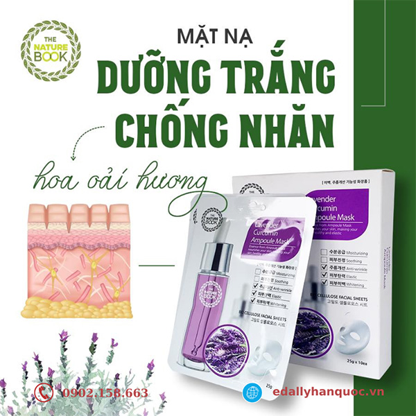 Sản phẩm dưỡng da không thể thiếu khi đi du lịch - Mặt nạ dưỡng trắng chống nhăn The Nature Book Hàn Quốc