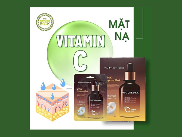 Mặt nạ dưỡng trắng da thiên nhiên Vitamin C The Nature Book Hàn Quốc nhập khẩu chính hãng