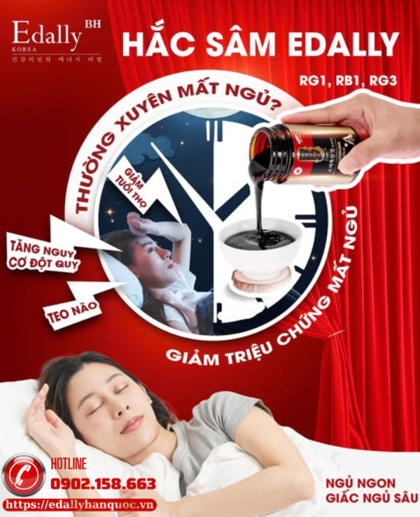 Mất ngủ, ngủ không ngon dùng ngay Cao hắc sâm Hàn Quốc Edally Hwa Pyung Sam Mất ngủ, ngủ không ngon dùng ngay Cao hắc sâm Hàn Quốc Edally Hwa Pyung Sam