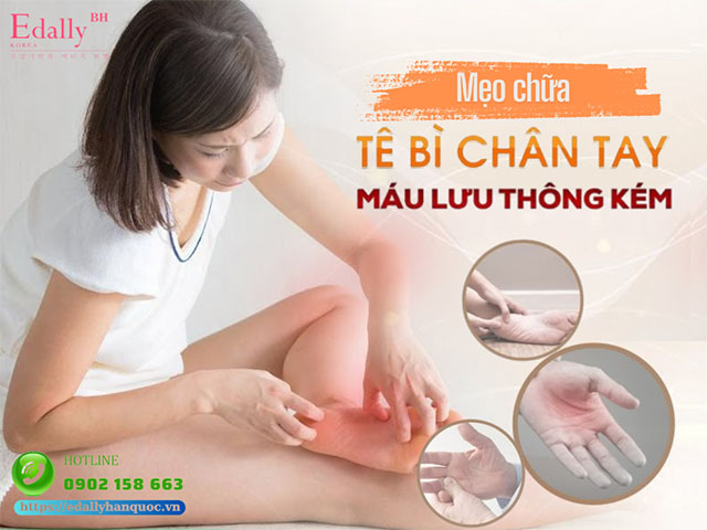 Mẹo chữa tê bì chân tay do tuần hoàn lưu thông máu kém hiệu quả