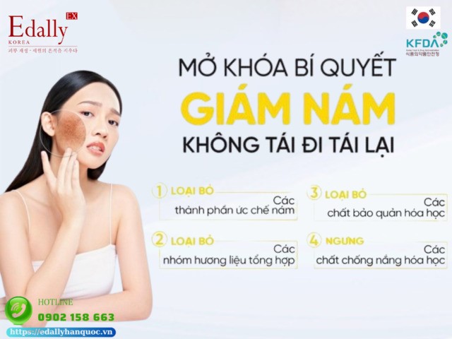 Mở khóa bí quyết giảm nám không tái đi tái lại