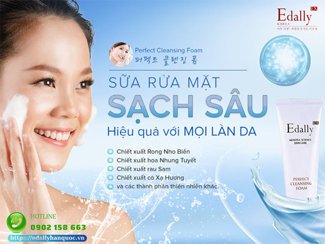 Mới skincare thì nên sử dụng Sữa rửa mặt sạch sâu Edally EX