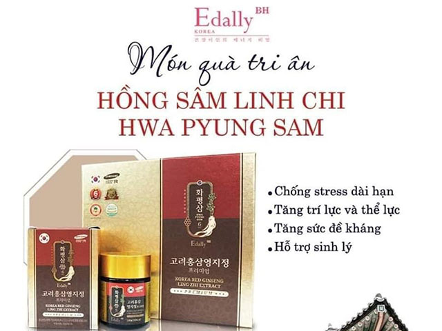 Hồng Sâm Linh Chi Hwa Pyung Sam Edally - Món quà sức khỏe không thể bỏ qua nhân dịp lễ Vu Lan báo hiếu