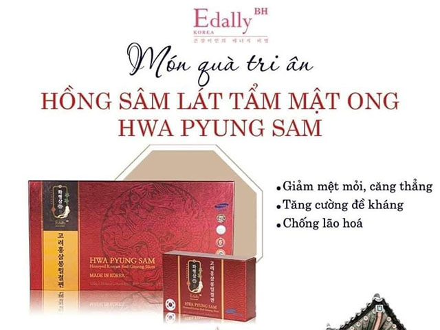 Hồng Sâm Lát tẩm Mật Ong Hwa Pyung Sam Edally - Món quà sức khỏe không thể bỏ qua nhân dịp lễ Vu Lan báo hiếu