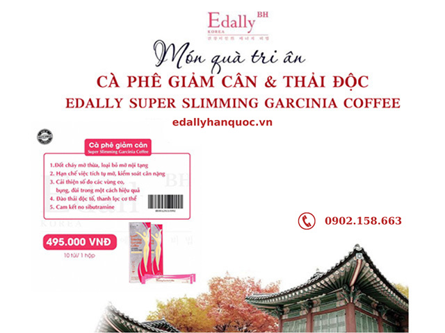 Món quà tặng sức khỏe 8/3 - Cà phê giảm cân & thải độc Edally Super Slimming Garcinia Coffee