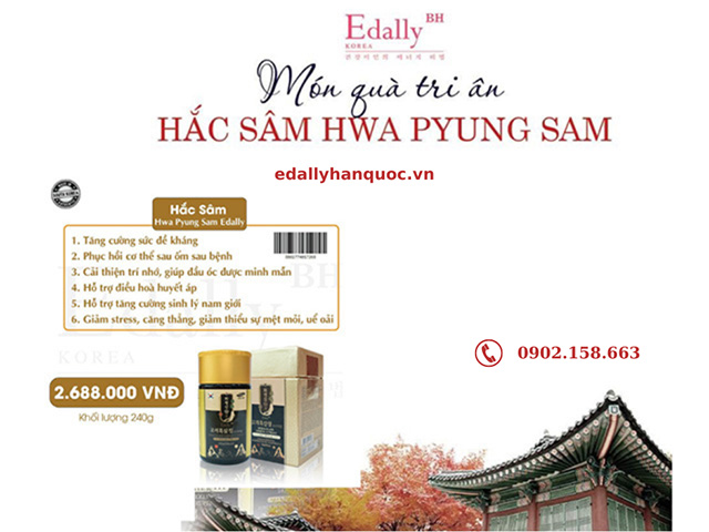 Món quà tặng sức khỏe 8/3 - Cao hắc sâm Hàn Quốc Edally Hwa Pyung Sam