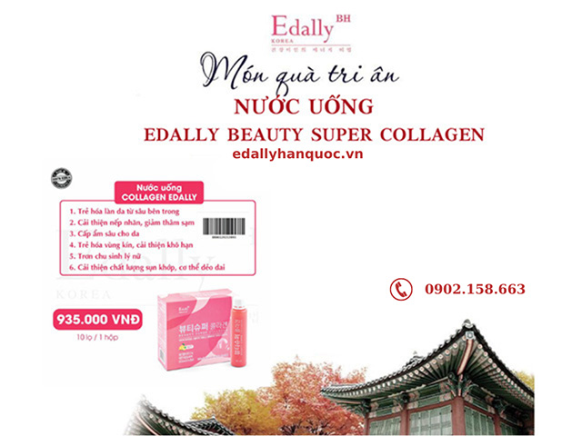 Món quà tặng sức khỏe 8/3 - Nước uống Beauty Super Collagen Edally