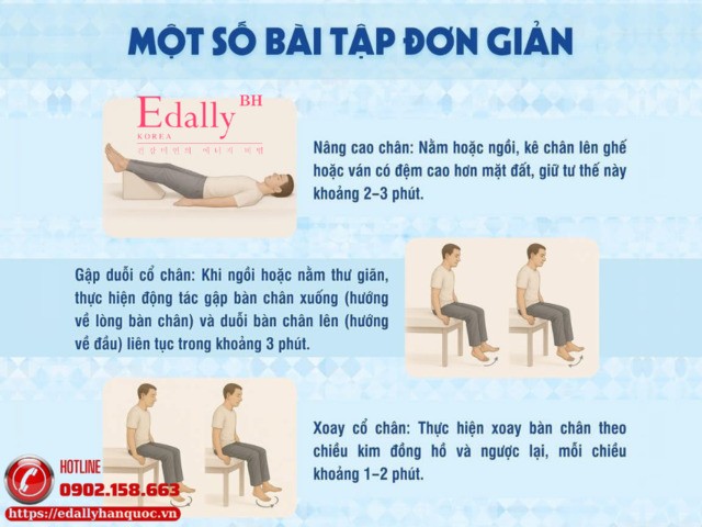 Một số bài tập đơn giản cho người bệnh suy giãn tĩnh mạch chi dưới